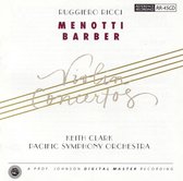 Ruggiero Ricci & Keith Clark Pacific Symphony - Menotti, Barber: Violin Concerti (CD)