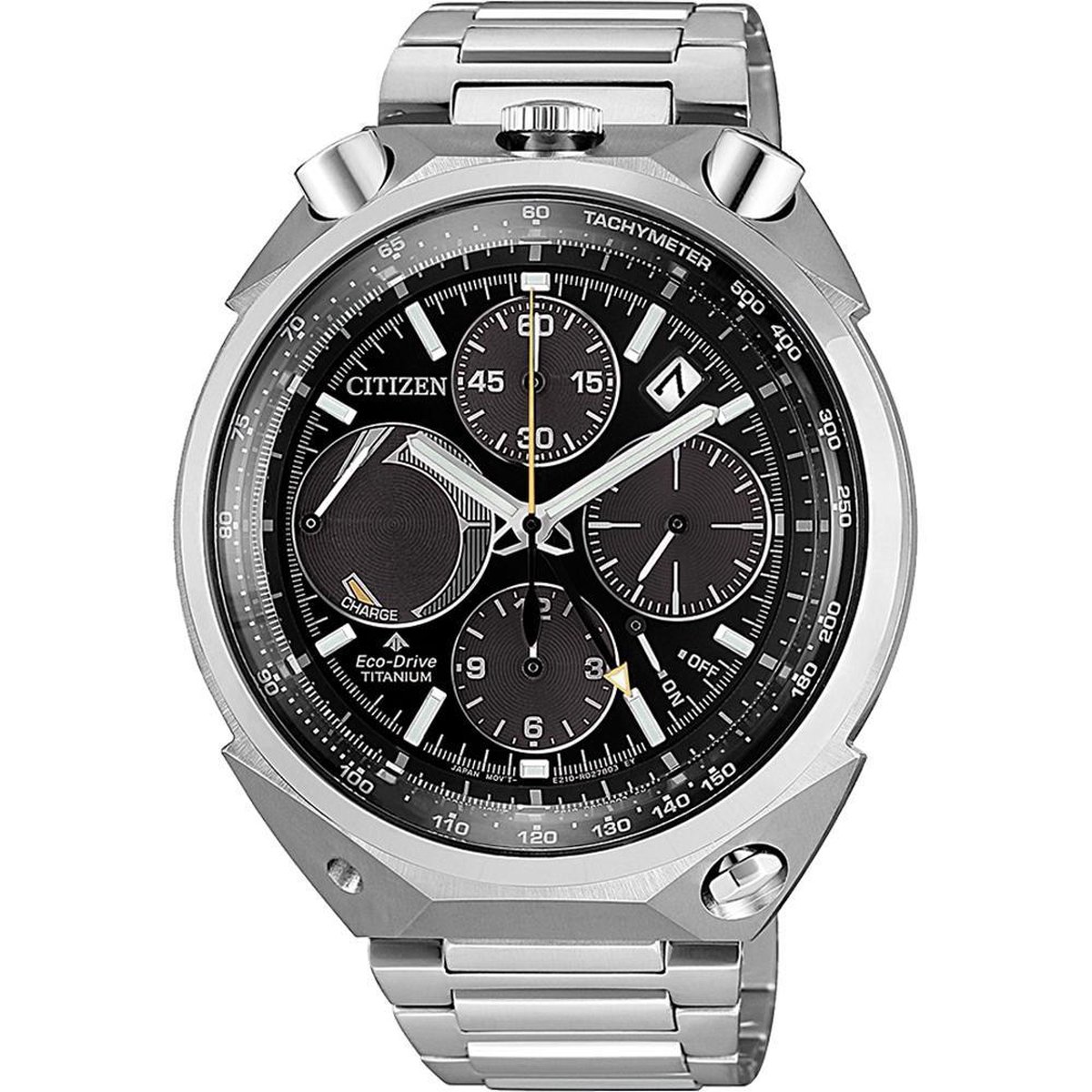 Citizen Tsuno Titanium Horloge - Citizen heren horloge - Zilver - diameter 44.5 mm - Titanium