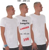 Extra lang t-shirt wit 2XL