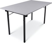 Inklapbare tafel recht | 140x80 | U-frame | Blad: Grijs | Frame: