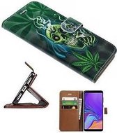 Samsung A9 2018 Hoesje Wallet Case Cannabis