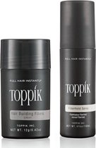 Toppik Hair Fibers Voordeelset Grijs - Toppik Hair Fibers 12 gram + Toppik Fiberhold Spray 118 ml - Voor direct voller haar