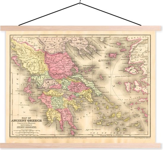 Carte De La Grece Antique A Lattes D Affiche Textielposter Vierge 40x30 Cm Petit Bol Com