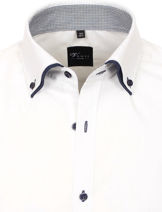 Venti Overhemd Wit Dubbele Kraag 193320500-001 - L | bol.com