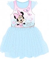 Blauwe tulejurk van Minnie mouse maat 122