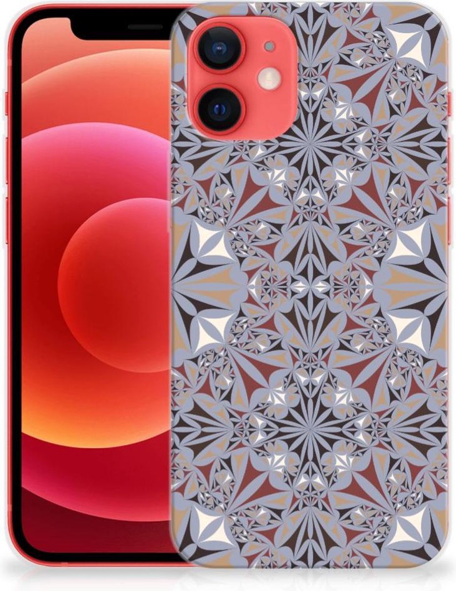 iPhone 12 Mini TPU Siliconen Hoesje Flower Tiles