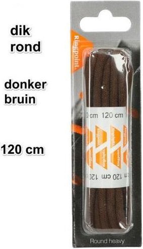 Ringpoint - bruin donker - 120 cm - maat veter