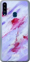 Samsung Galaxy A20s Hoesje Transparant TPU Case - Abstract Pinks #ffffff