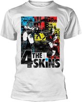 The 4Skins Heren Tshirt -L- The Good The Bad & The 4 Skins Wit