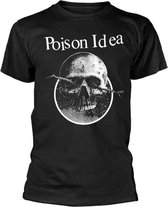Poison Idea Heren Tshirt -XXL- Skull Logo Zwart