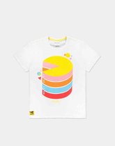 PacMan Heren Tshirt -2XL- 3D Wit