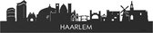 Skyline Haarlem Zwart hout  - 80 cm - Woondecoratie design - Wanddecoratie met LED verlichting