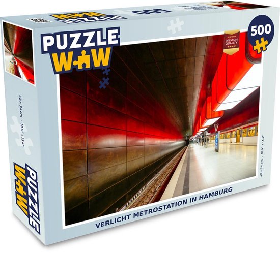 Puzzel 500 stukjes Metro - Verlicht metrostation in Hamburg - PuzzleWow  heeft +100000... | bol.com