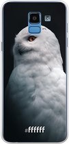 Samsung Galaxy J6 (2018) Hoesje Transparant TPU Case - Witte Uil #ffffff