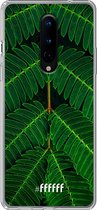 OnePlus 8 Hoesje Transparant TPU Case - Symmetric Plants #ffffff