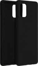 Samsung A71 hoesje - Samsung Galaxy A71 hoesje - hoesje Samsung A71 - A71 hoesje - hoesje A71 Samsung - Galaxy A71 hoesje - Siliconen hoesje - Zwart - Accezz Liquid Silicone Backcover