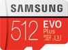 foto van Samsung Evo Plus MicroSDXC 512GB - met adapter