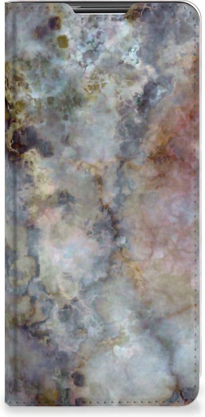 Bookcase Samsung Galaxy S20 FE Smart Cover Marble Grijs