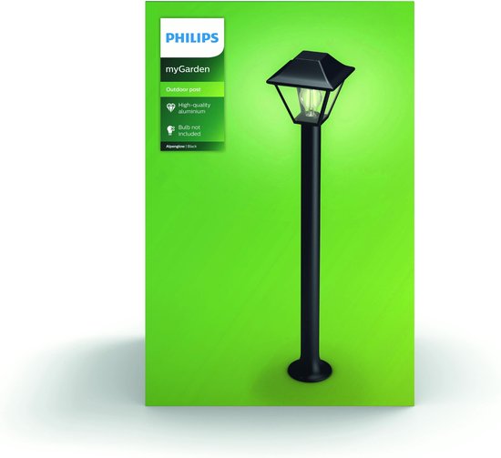 Philips sokkellamp Alpenglow zwart E27 Philips sokkellamp Alpenglow zwart E27