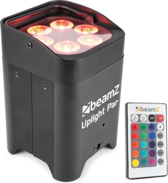 Lichtset op accu - BeamZ Uplight lichtset met 4x BBP96 accu LED spots incl. tas