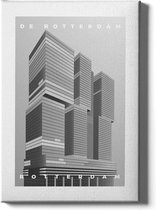 Walljar - De Rotterdam - Muurdecoratie - Poster met lijst