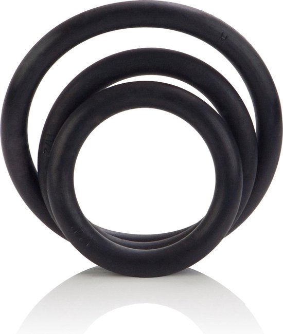 CalExotics Rubber Ring 3 Piece Set Rings Zwart