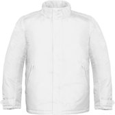 B&C Mens Real+ Premium Windproof Thermo-Isolated Jacket (Waterdichte PU Coating) (Wit)