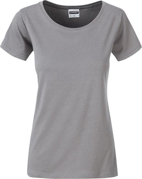 James and Nicholson T-shirt Basic en coton bio pour femmes / femmes (gris acier)
