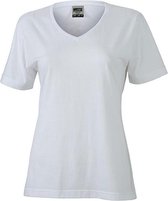 James and Nicholson Dames/dames Workwear T-Shirt (Wit)