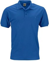 James and Nicholson Heren Werkkleding Polo Pocket Shirt (Koningsblauw)