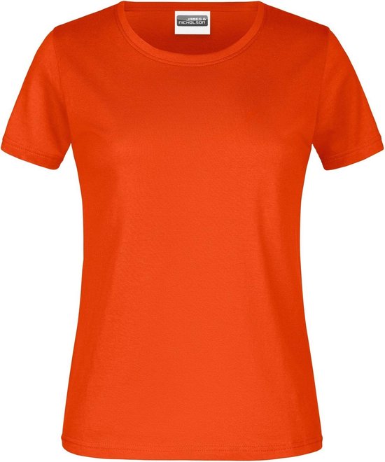 James And Nicholson Dames/dames Ronde Hals Basic T-Shirt (Oranje)