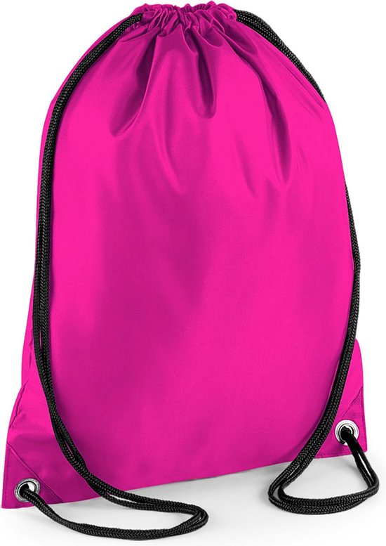 Foto: Bagbase budget waterbestendige sport gymsac trekkoordzak 11 liter fuchsia 