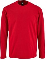 SOLS Heren Keizerlijk T-Shirt met lange mouwen (Rood)