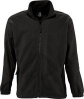 SOLS Heren North Full Zip Outdoor Fleece Jacket (Zwart)