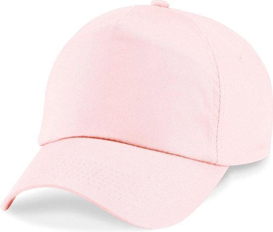 Beechfield Uniseks Effen Originele  Baseball Cap met 5 panelen (Pastel Roze)