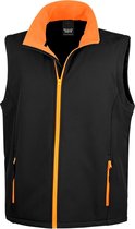 Result Heren Core Printable Softshell Bodywarmer (Zwart / Oranje)