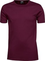 Tee Jays Hereninterlock T-Shirt met korte mouwen (Wijn)