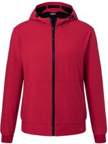 Veste mi-softshell James and Nicholson hommes (rouge / noir)