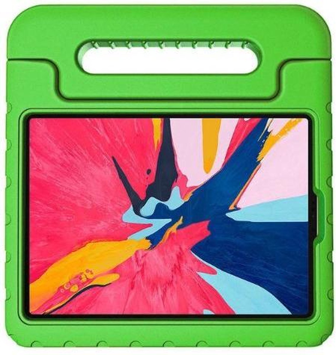 Tablet hoes geschikt voor Apple iPad Air 5 10.9 (2020/2022) - Kinderhoes met handvat - Schokbestendige Kids cover - Groen