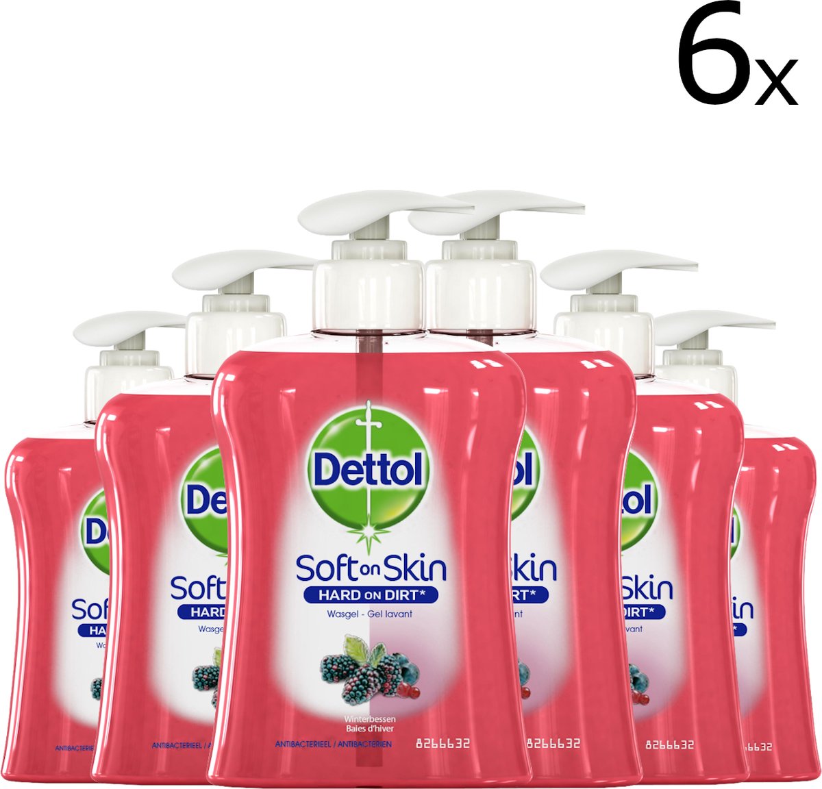 Dettol Handzeep - Winterbessen - 250ml x6 - Grootverpakking