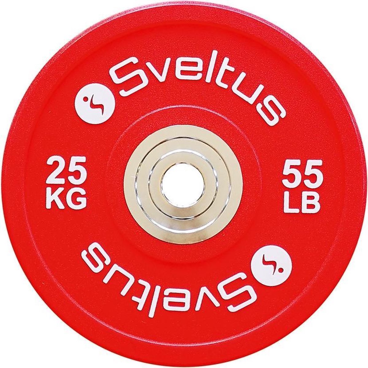 Sveltus Halterschijf Olympic Competition 25 Kg Staal Rood