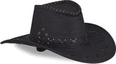 Relaxdays Cowboyhoed - carnaval - western hoed - country hoed - cowboy accessoires - zwart