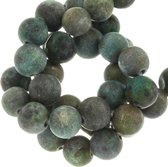 Perles Givrées Turquoise Africaine (6 mm) 63 pcs