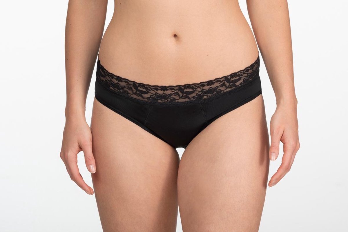 Selenacare Classic - Menstruatie ondergoed - Maat S - Zwart - Absorberend - Lekvrij - Comfortabel
