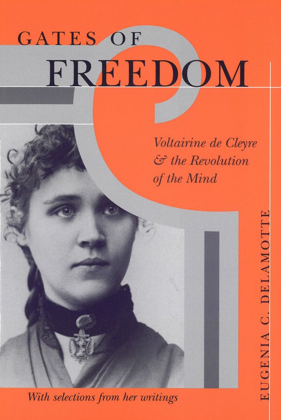 Livre "Gates of Freedom" avec un portrait de Voltairine de Cleyre.