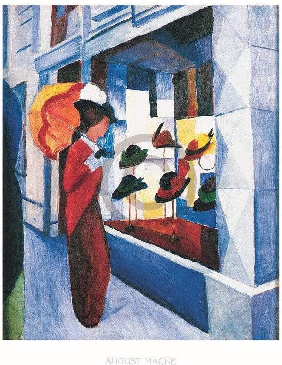 PGM Kunstdruk August Macke - Hutladen 60x80cm Divers