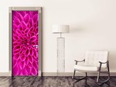 Sticky Decoration - Luxe Deursticker Roze Chrysant - Roze - op maat voor jouw deur