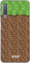 Samsung Galaxy A7 (2018) Hoesje Transparant TPU Case - Minecraft - Grass #ffffff