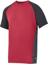 Snickers A.V.S. Advanced T-shirt - 2509-1604 - chili red/zwart - maat XXL