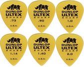 Dunlop plectrum Ultex Sharp  pick SET 0.73 mm - 2.00 mm 6-pack